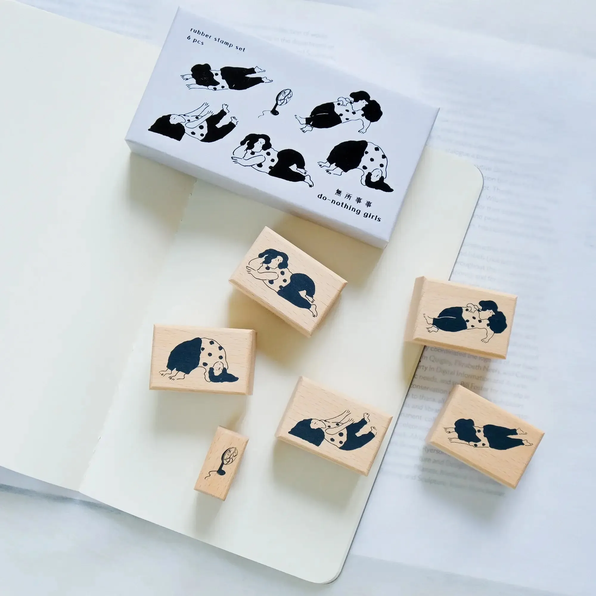 dodolulu Rubber Stamp Set: Do-nothing Girls