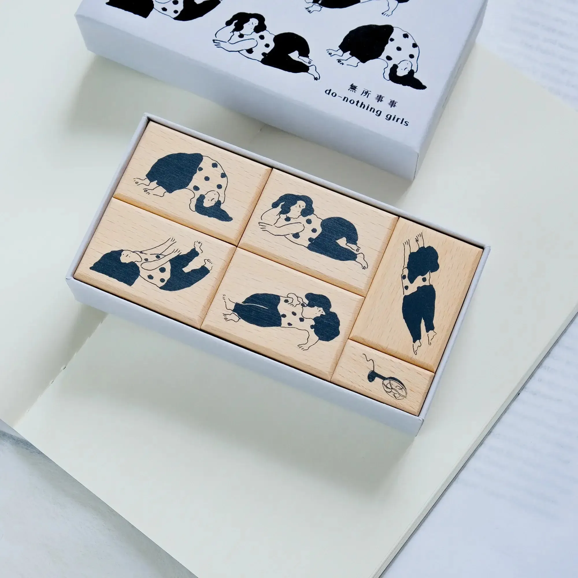 dodolulu Rubber Stamp Set: Do-nothing Girls