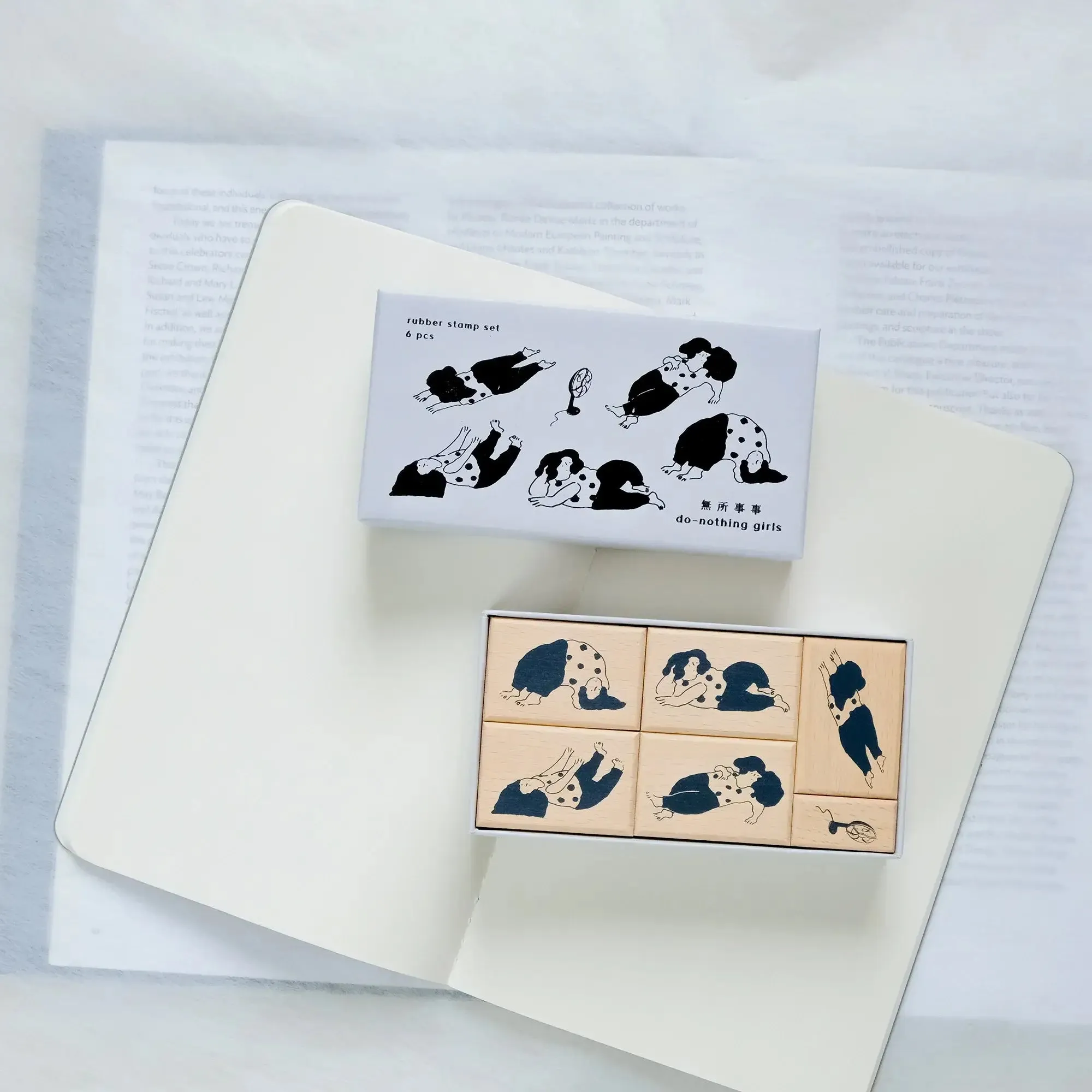 dodolulu Rubber Stamp Set: Do-nothing Girls