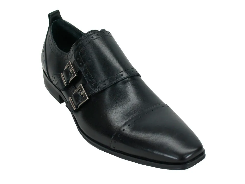 Double Monk Buckle Cap Toe