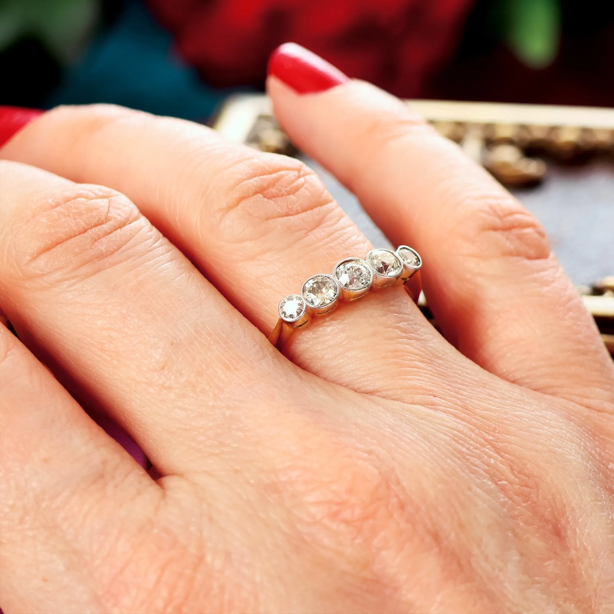 Dreamsome Antique Edwardian Diamond Engagement Ring