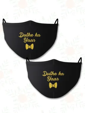 Dulhe ka Yaar (Set of 2) Wedding Face Mask