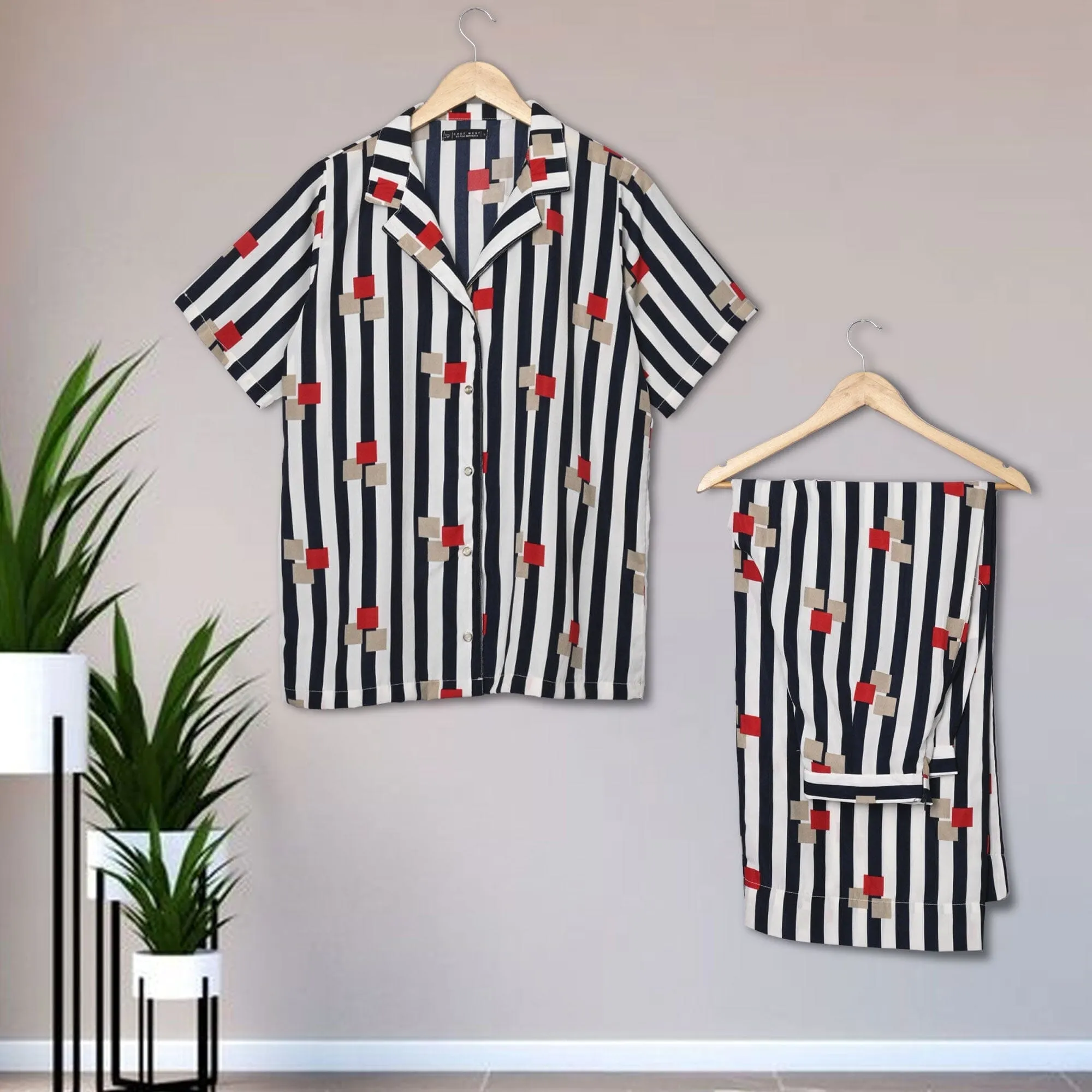 East West Women's Stripes Design Co-Ord Set