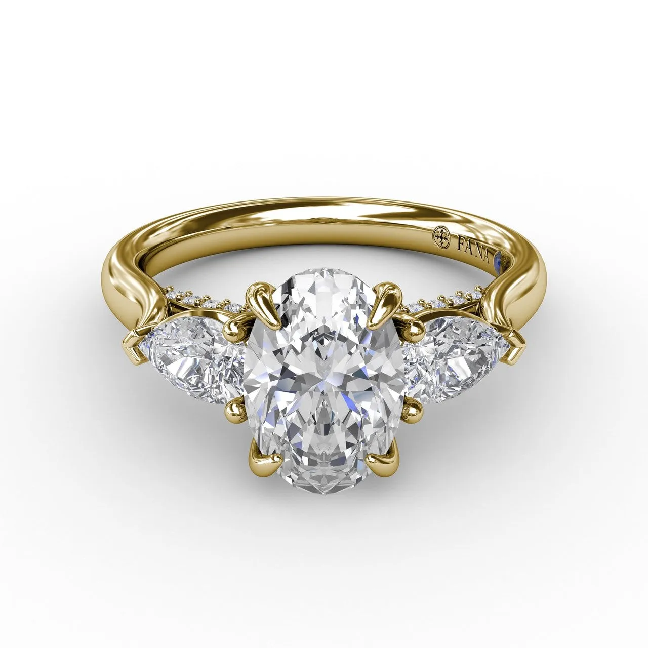 Fana Classic Three Stone Diamond Engagement Ring 3227