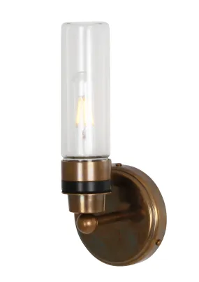 Firth Rippled Glass Cylinder Bathroom Wall Light