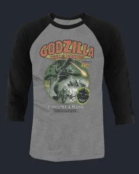 Godzilla: King of the Monsters - Costume and Mask Box Art Tee - Baseball Tee