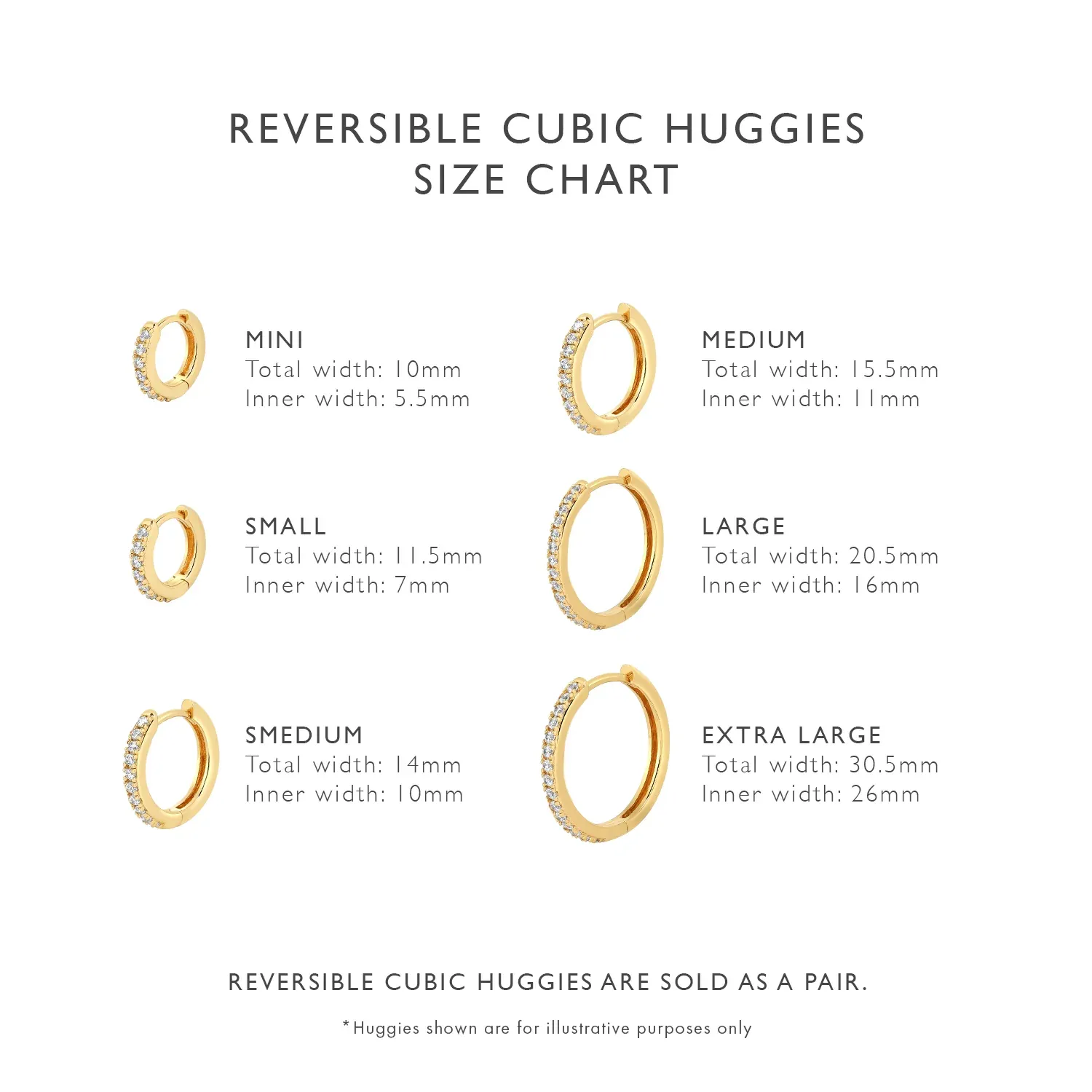 Gold Reversible Huggies