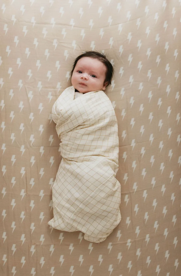 Golden Grid | Muslin Swaddle