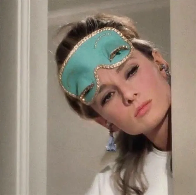 GoLightly- the Breakfast at Tiffany's Sleep Mask and Tasseled Ear Plugs