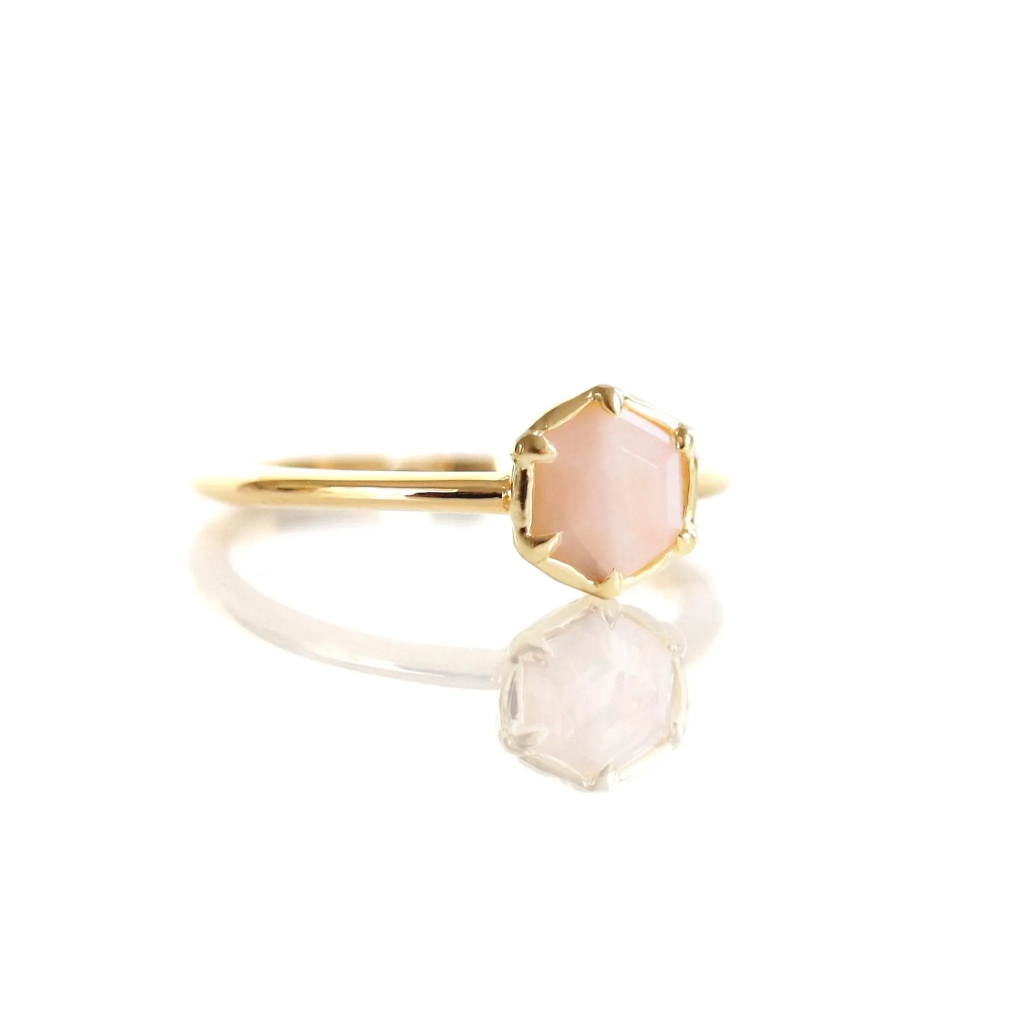 GRACE RING - PINK OPAL & GOLD