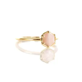 GRACE RING - PINK OPAL & GOLD