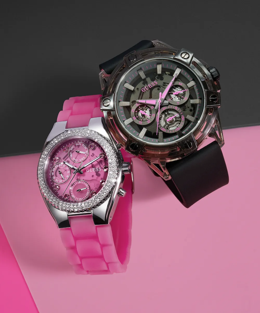 GUESS Mens Sporting Pink Limited Edition Watch