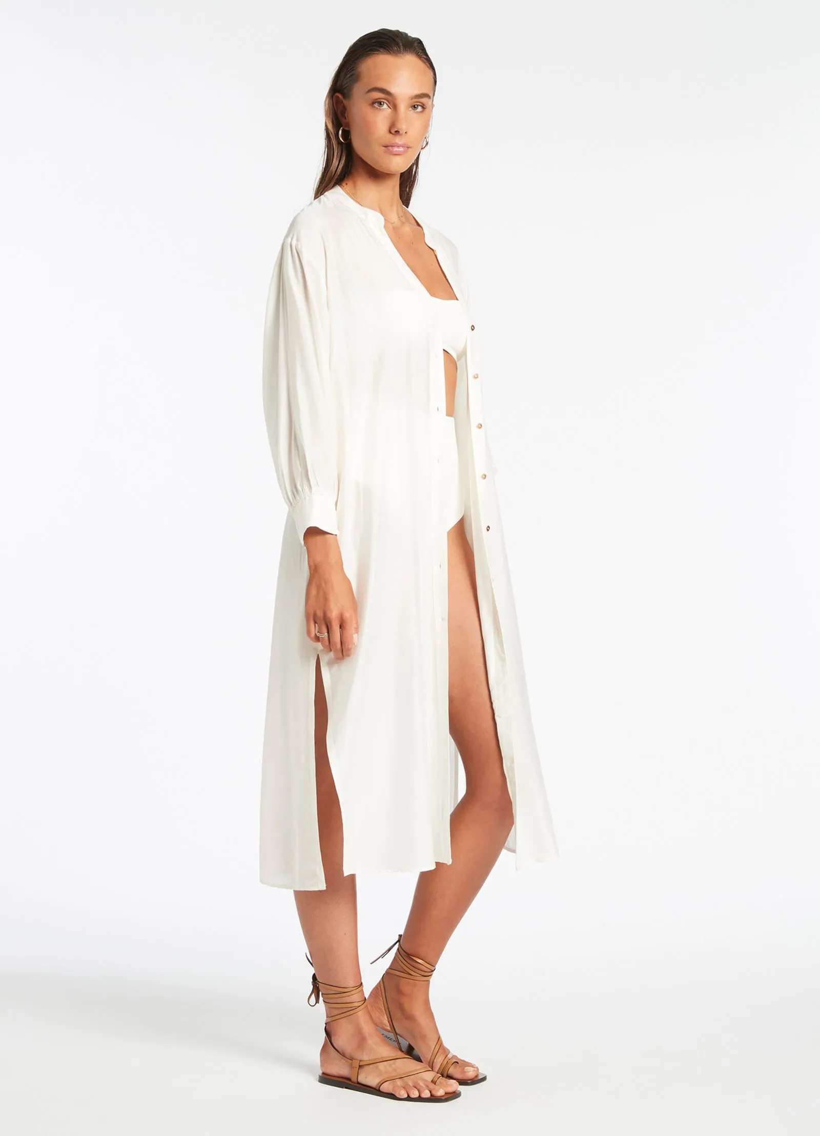 Jetset Shirt Dress - Cream