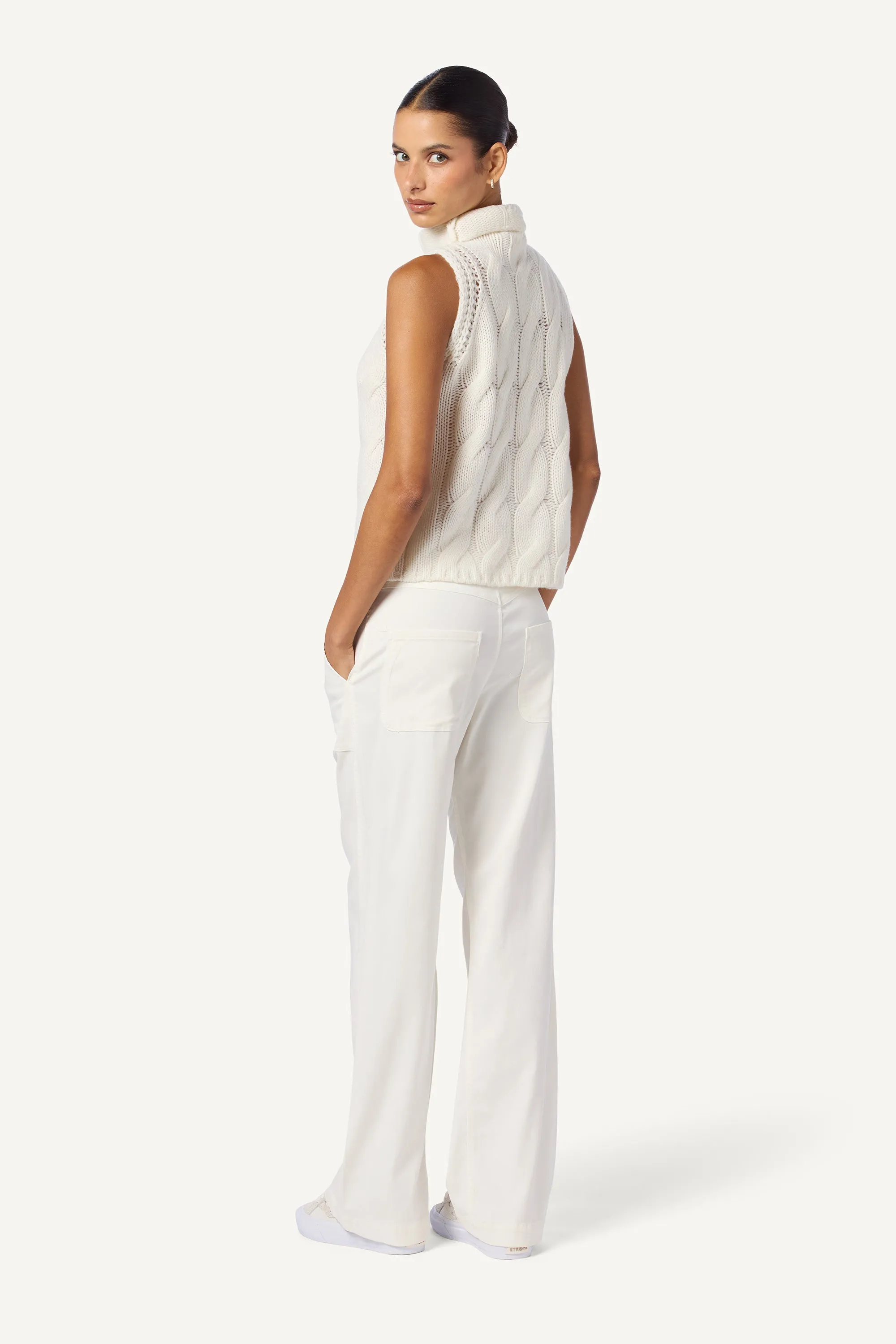 JOLENE FULL LENGTH UTILITY PANT | GARDENIA