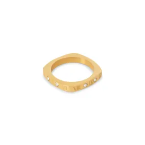 Juno Roman Stone Ring - Gold