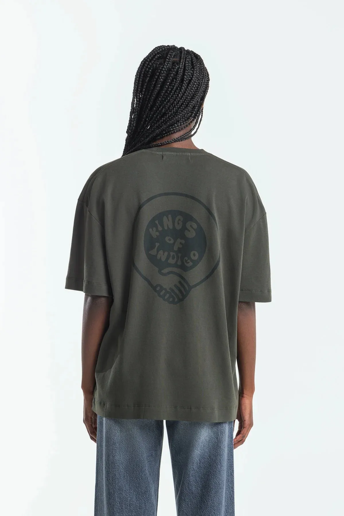 Kings of Indigo Horikawa t-shirt peat unisex