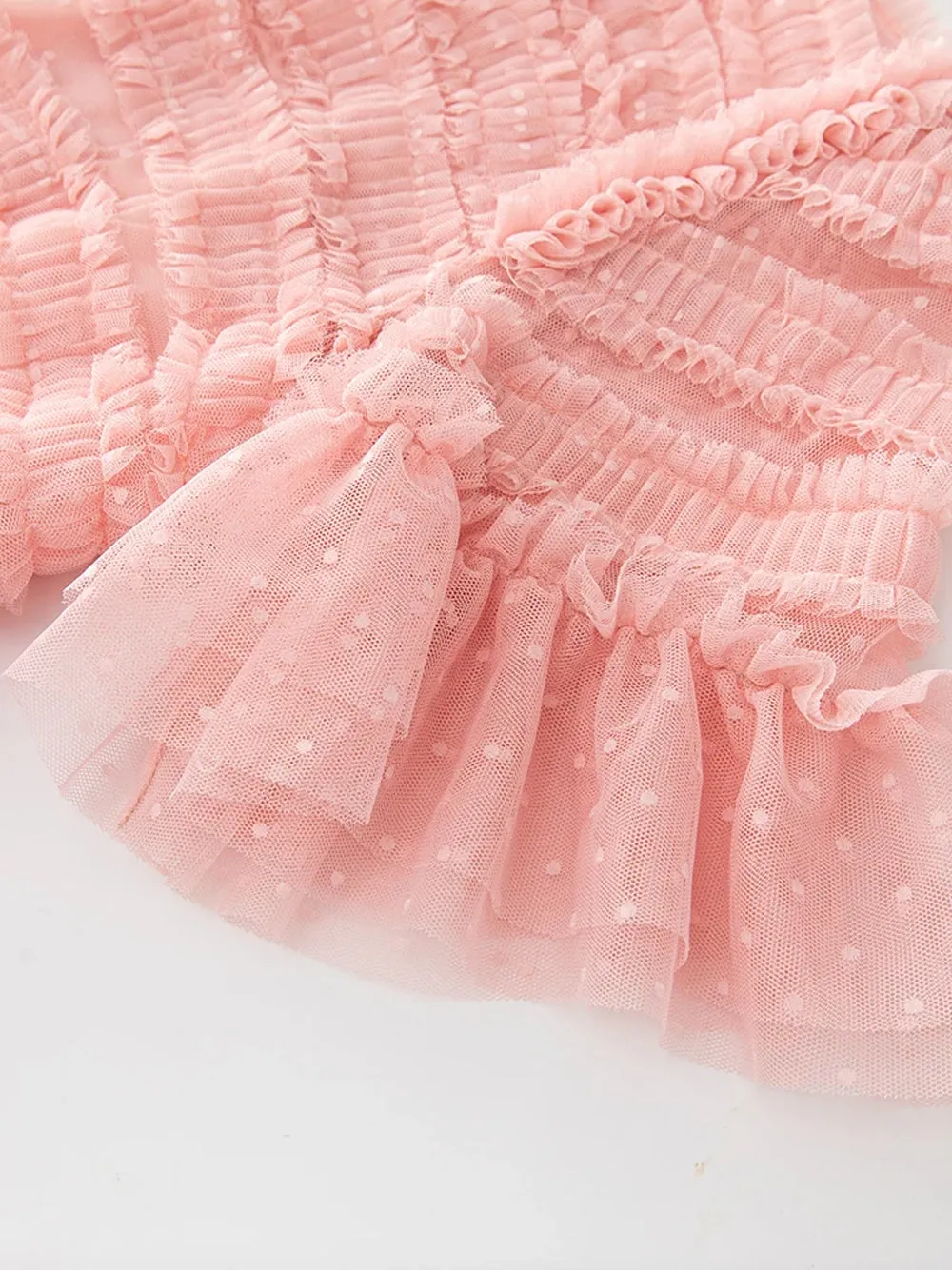 LANTE Ruffle Dress in Blush Pink