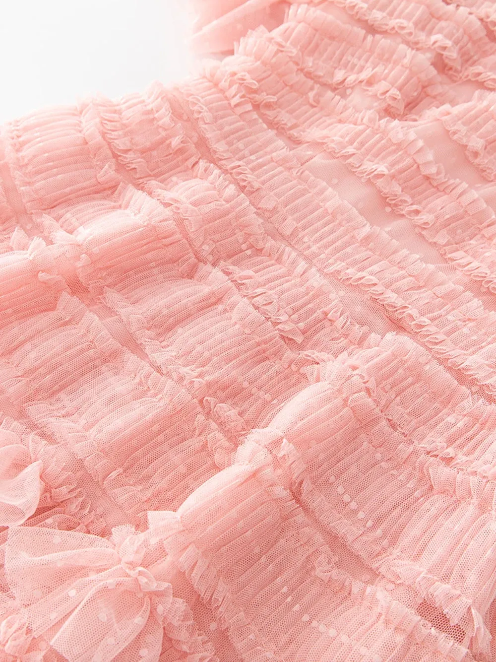 LANTE Ruffle Dress in Blush Pink