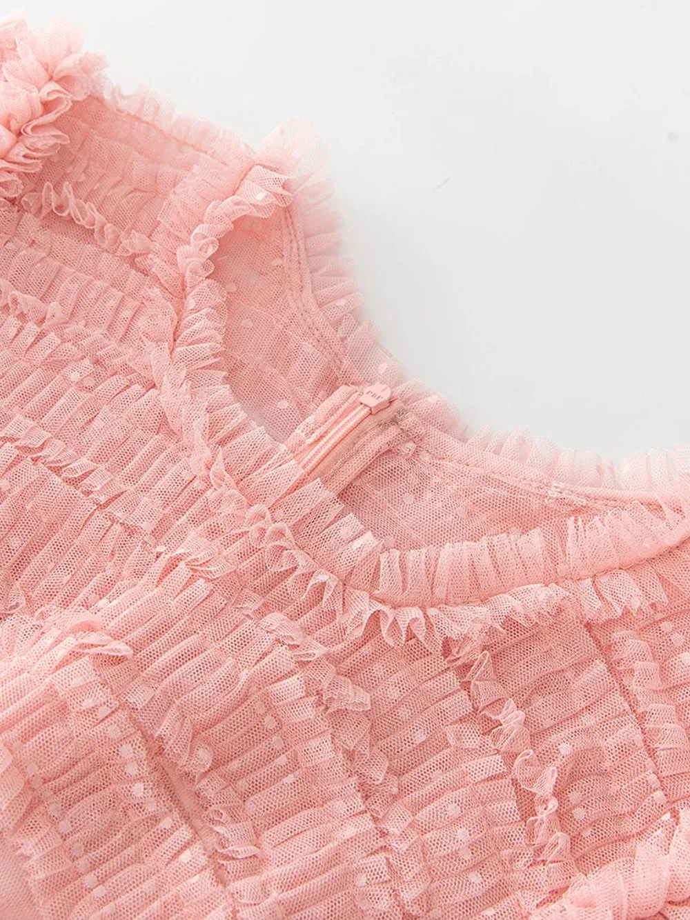 LANTE Ruffle Dress in Blush Pink