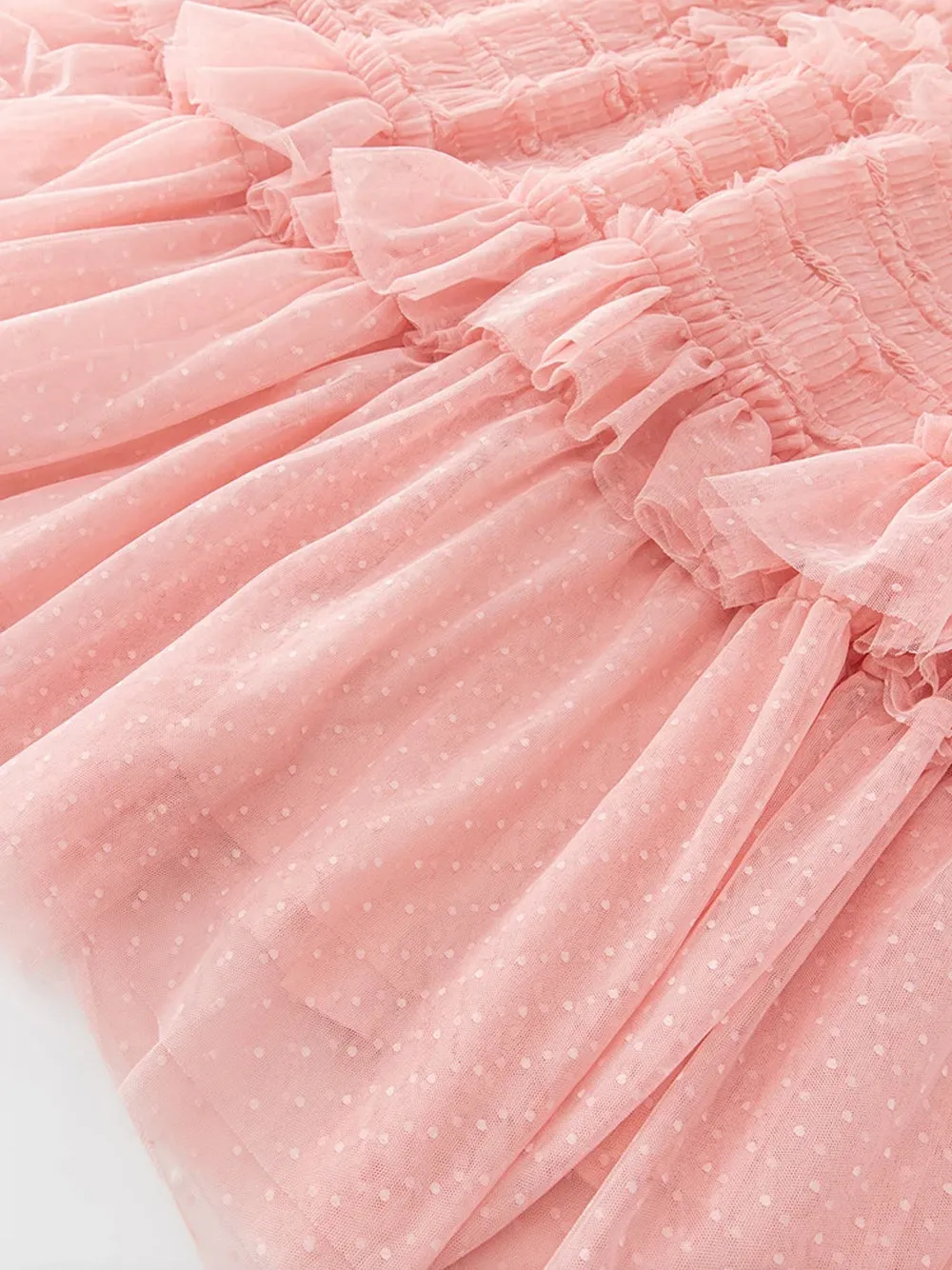 LANTE Ruffle Dress in Blush Pink