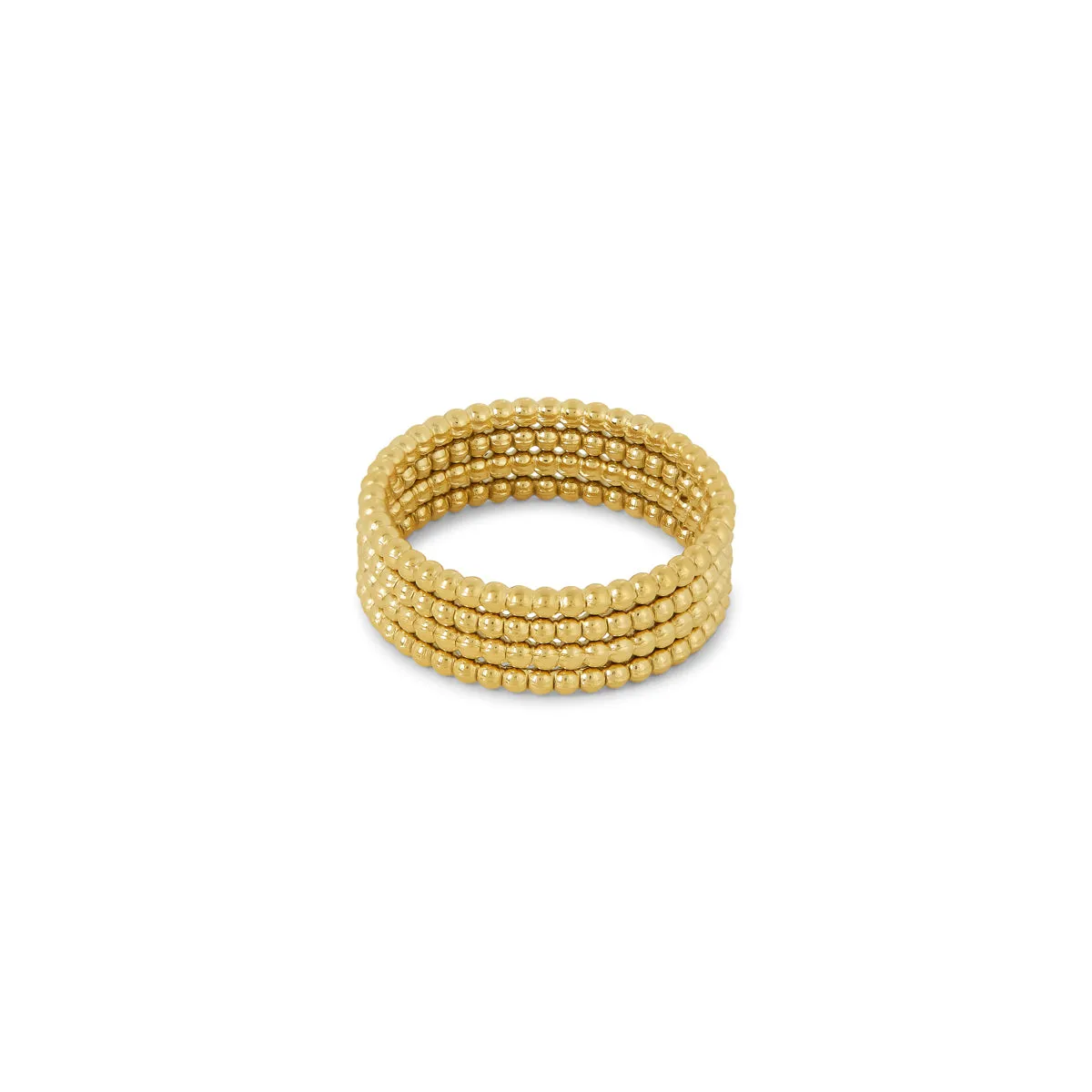 Layered Beads Fidget Ring - Gold