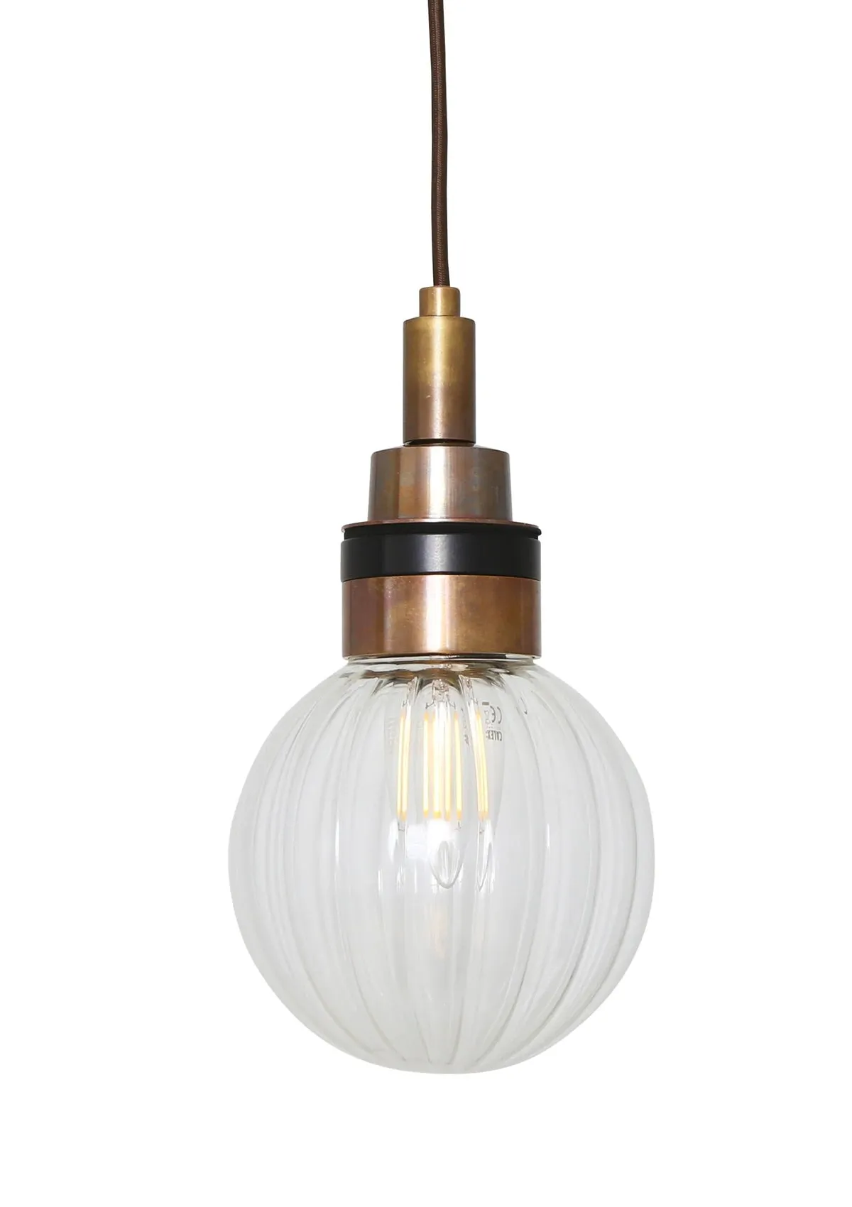 Loch Small Glass Globe Bathroom Pendant