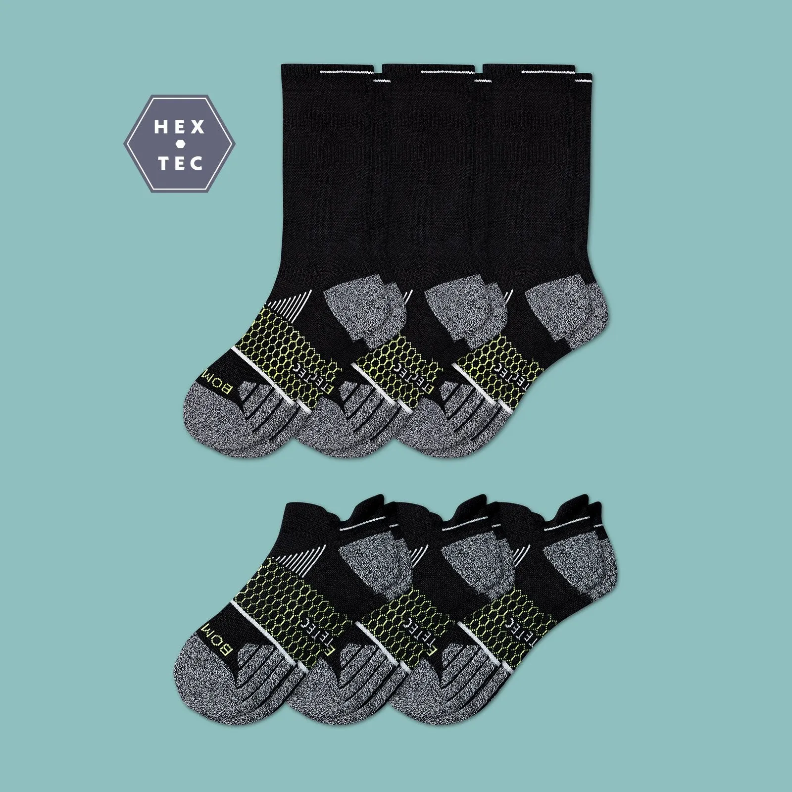 Men's Performance Tennis Calf & Ankle Sock 6-Pack