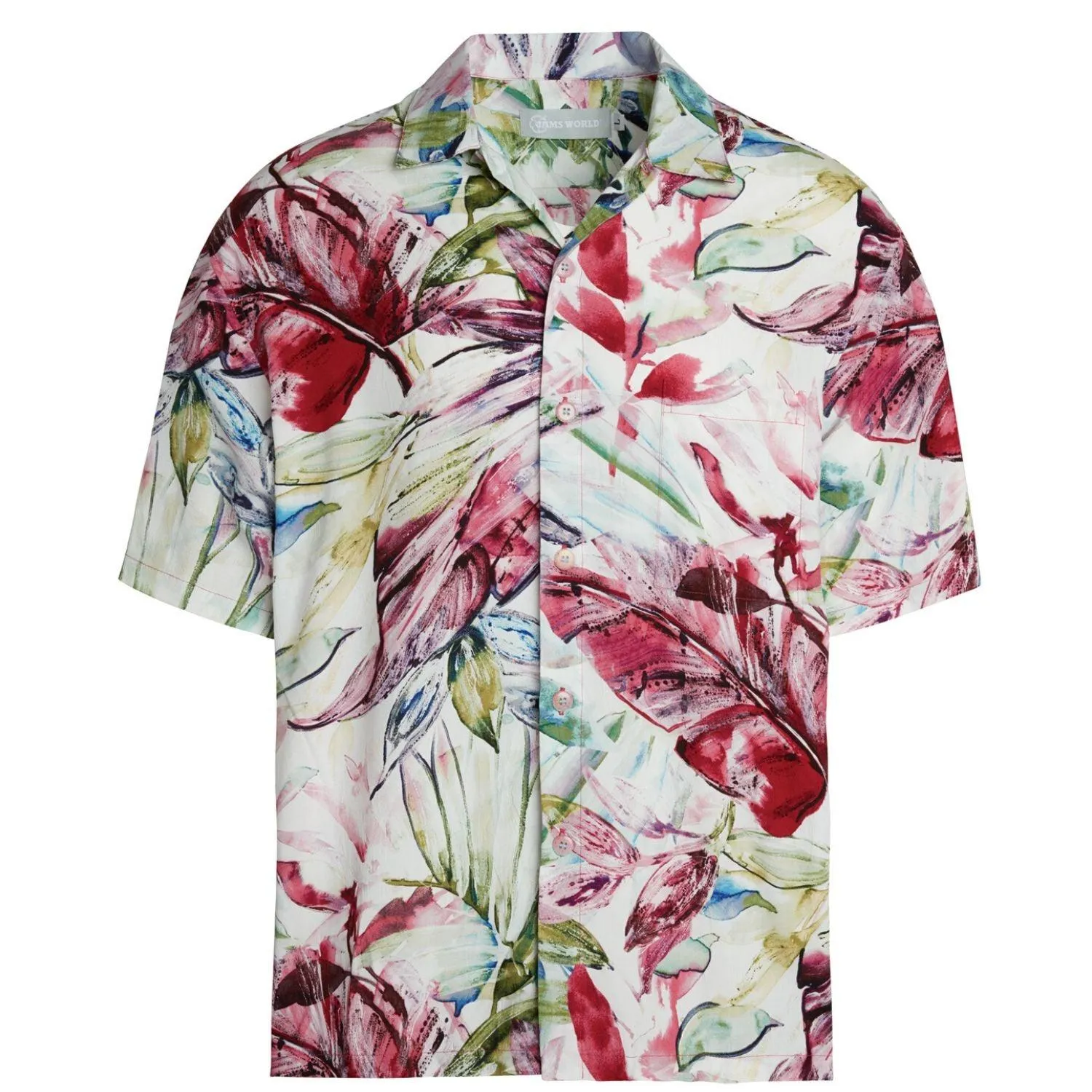 Men's Retro Shirt - 'Akala (Pink) Wind Palm