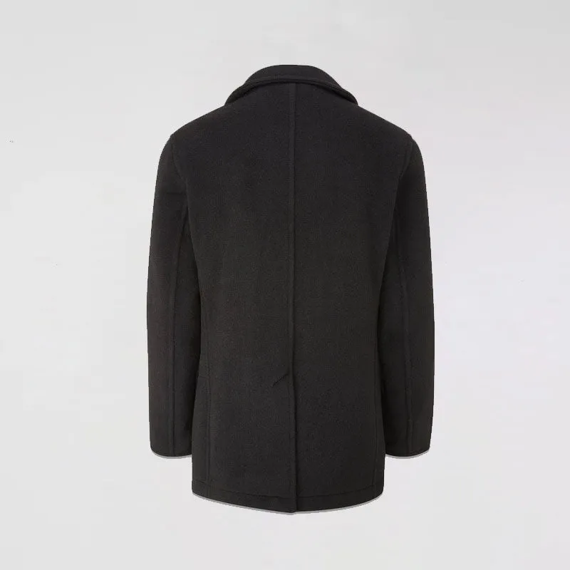 Men's Wool Black Navy Peacoat