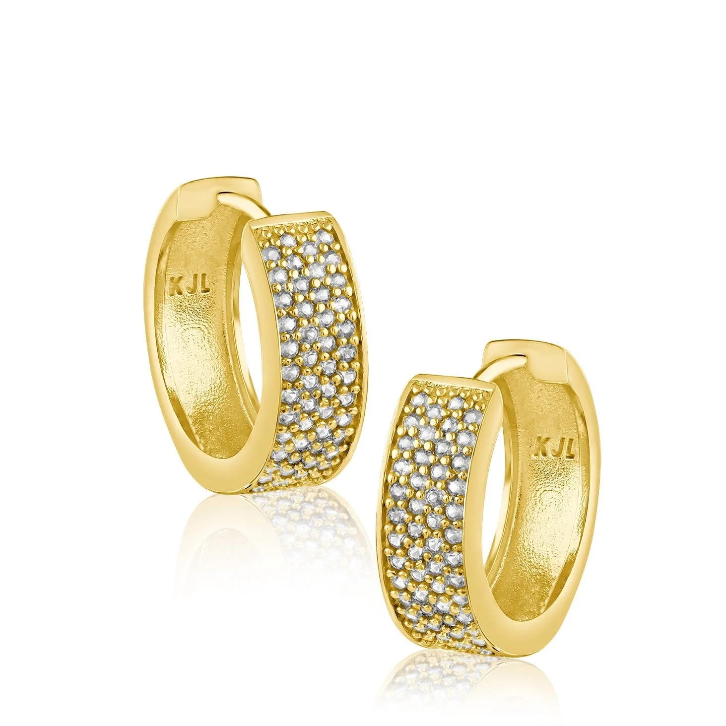 Micro Pave CZ Hoop Earrings