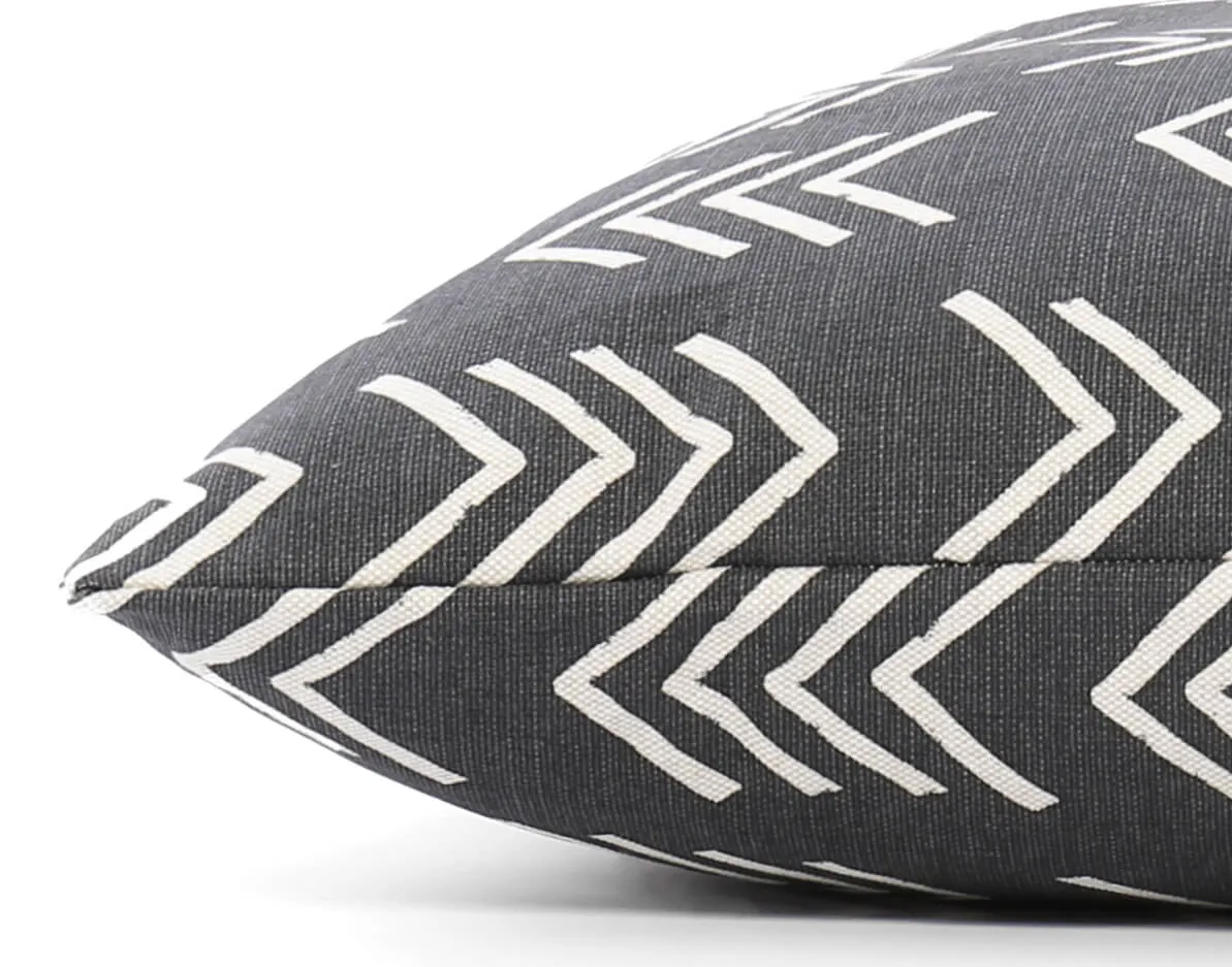 Modern Mud Cloth Black Dog Bed