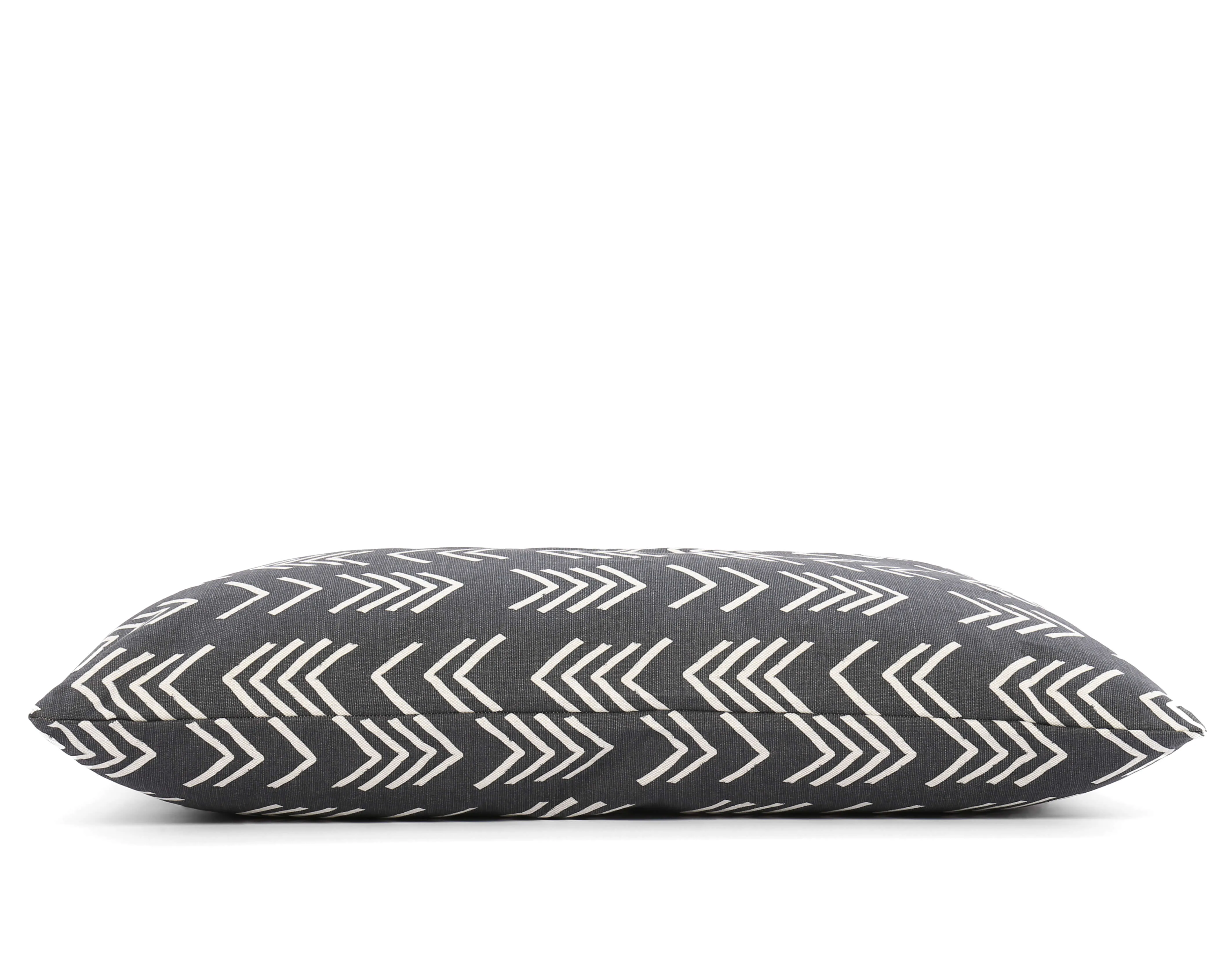 Modern Mud Cloth Black Dog Bed