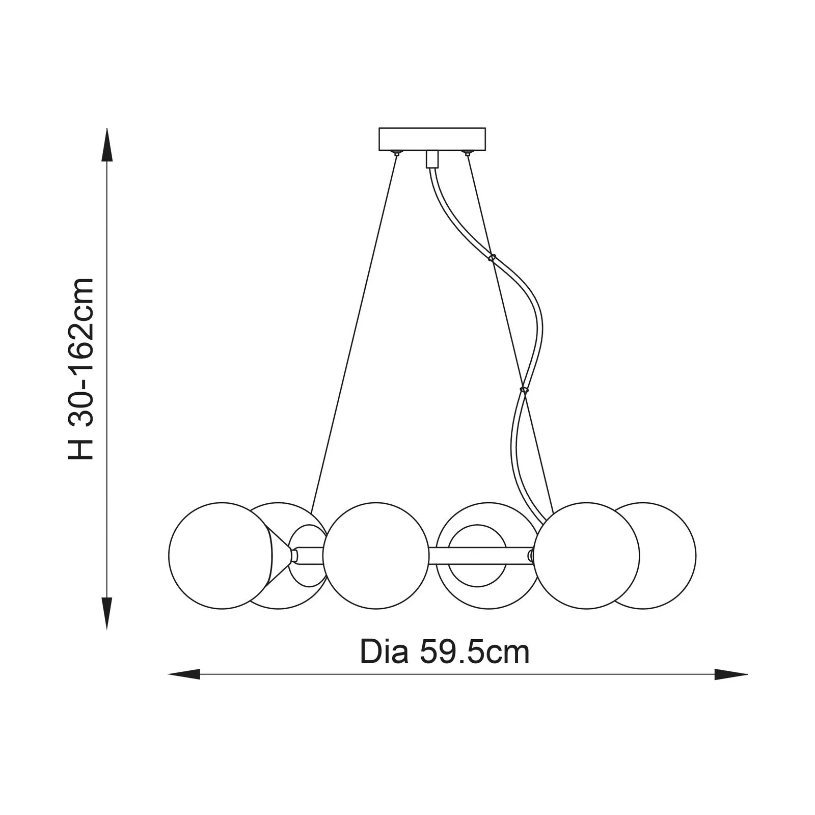 Oklahoma 6-light Ring Pendant