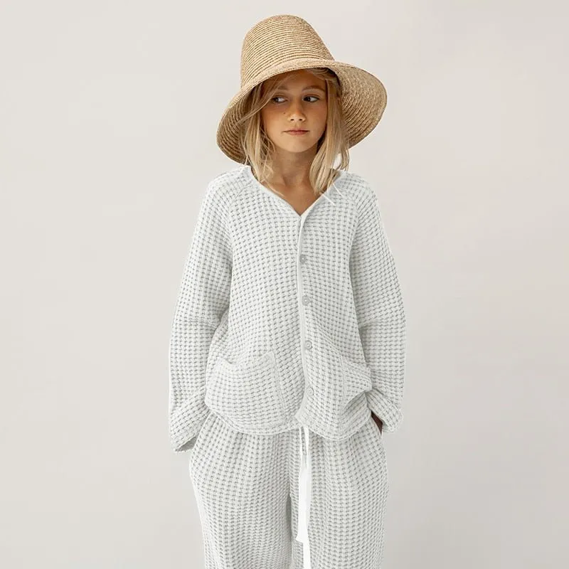 Organic Cotton Waffle Lounge Set