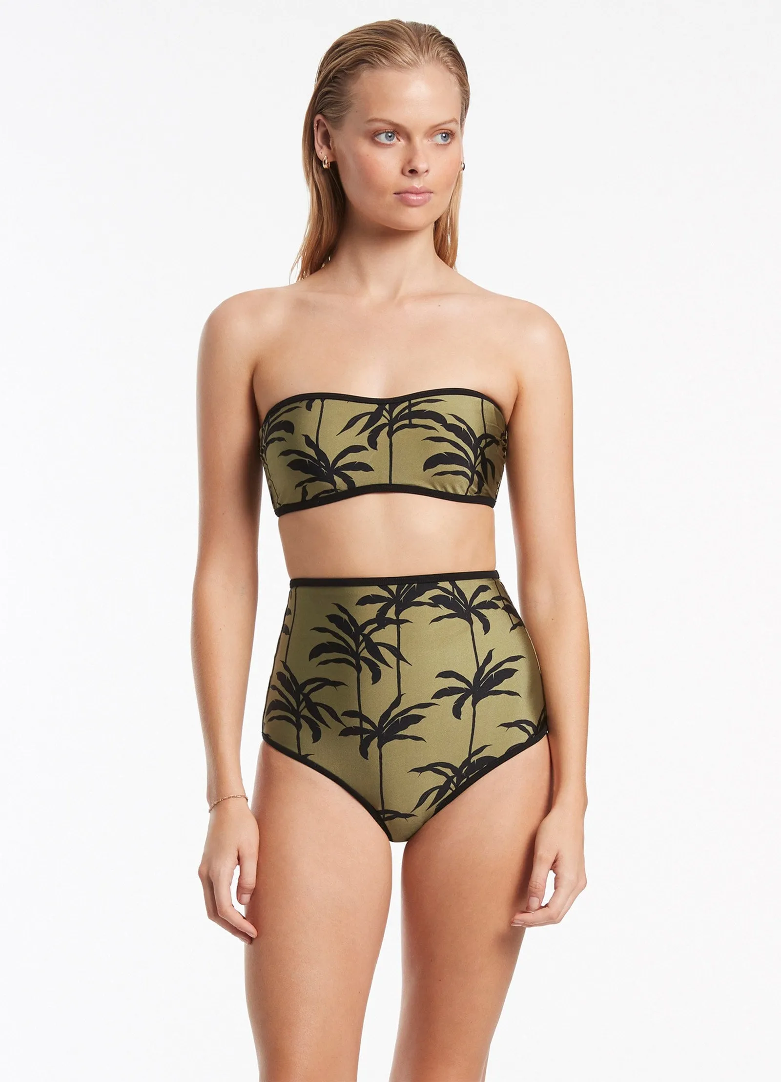 Palme Minimal Bandeau Top - Olive