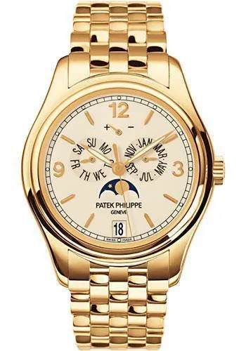 Patek Philippe 39mm Annual Calendar Compicated Watch Cream Dial 5146/1J