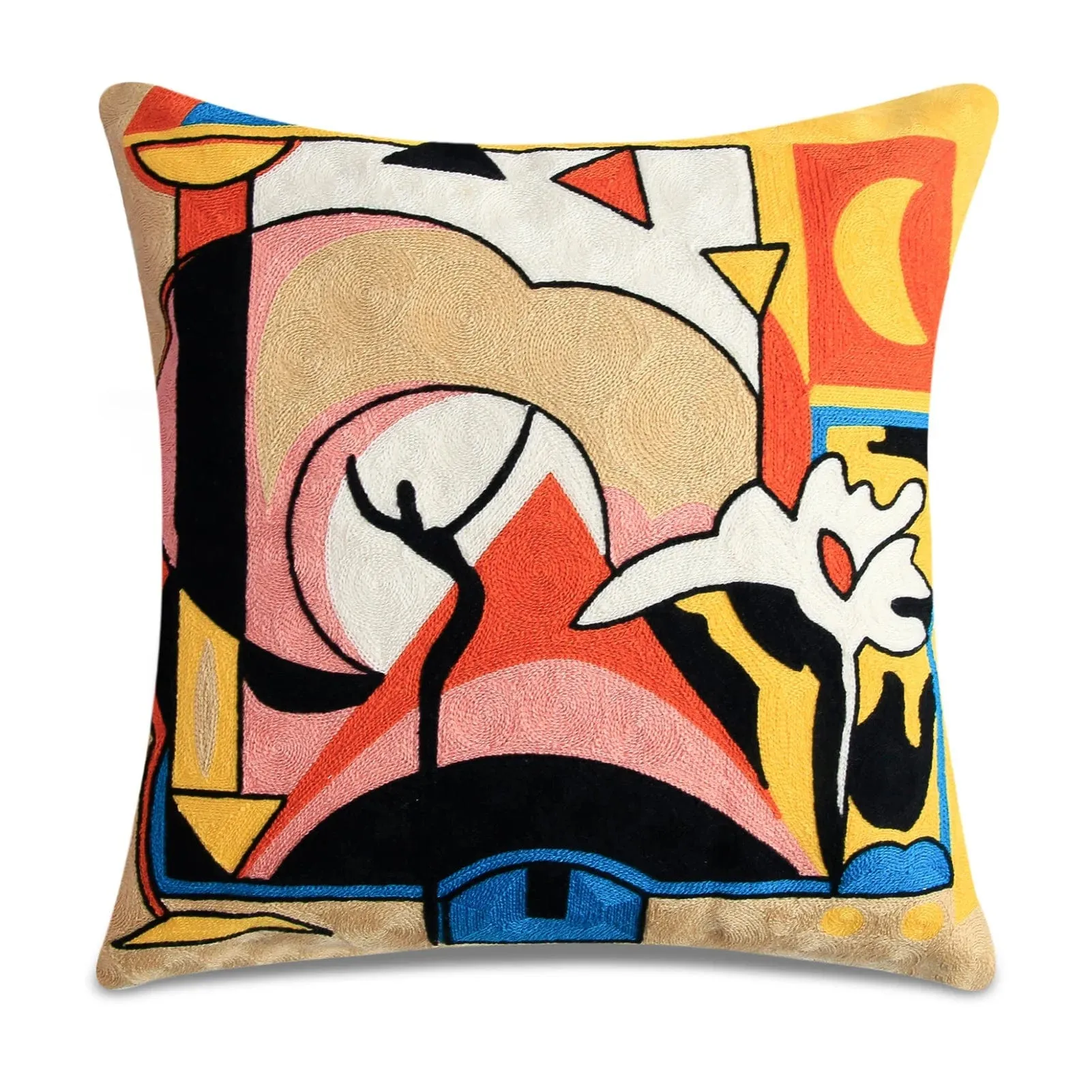 Picasso Graffiti Art Painting Cushion Cover: Printed Polyester Covers for Stylish Home Decoration, Bedding, and Sofa