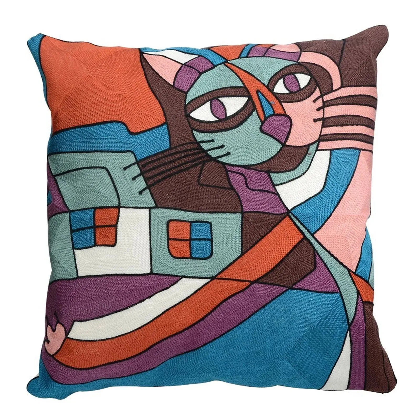 Picasso Graffiti Art Painting Cushion Cover: Printed Polyester Covers for Stylish Home Decoration, Bedding, and Sofa