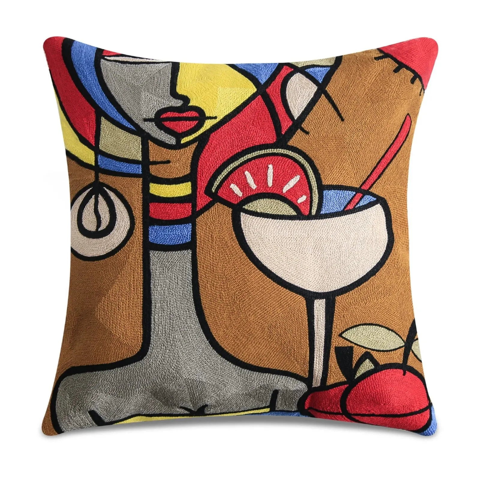 Picasso Graffiti Art Painting Cushion Cover: Printed Polyester Covers for Stylish Home Decoration, Bedding, and Sofa