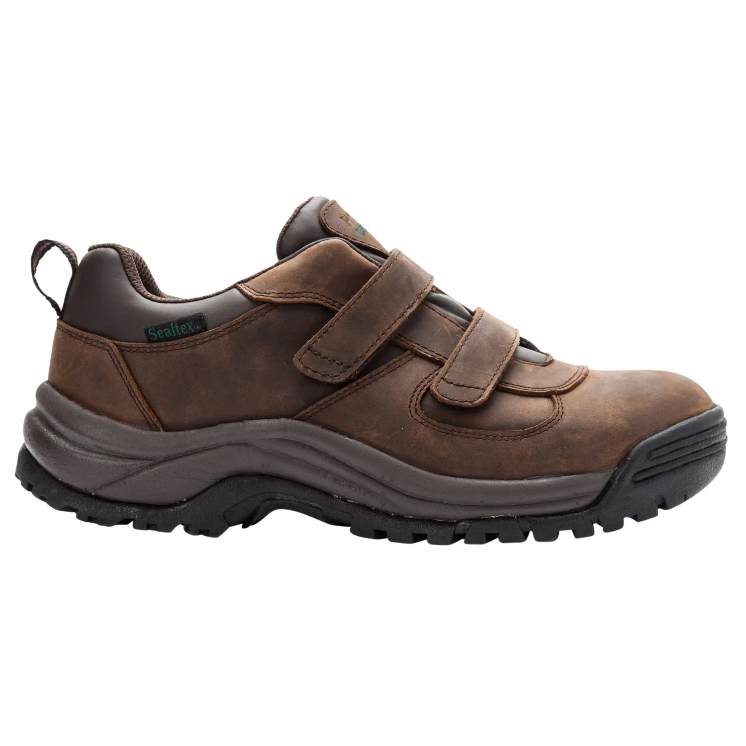 Propet's Men Diabetic Work Boot - Cliff Walker Low Strap MBA023L- Brown Crazy Horse