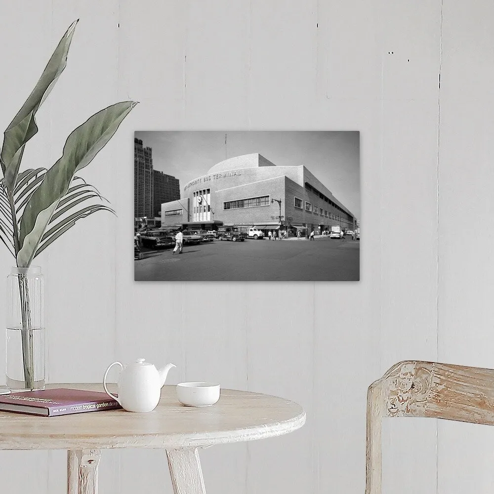 "1950's Port Authority Bus Terminal 8th Avenue 40th And 41St Streets New York " Canvas Wall Art