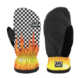 Rad - Squad Mitten Checkered Flames