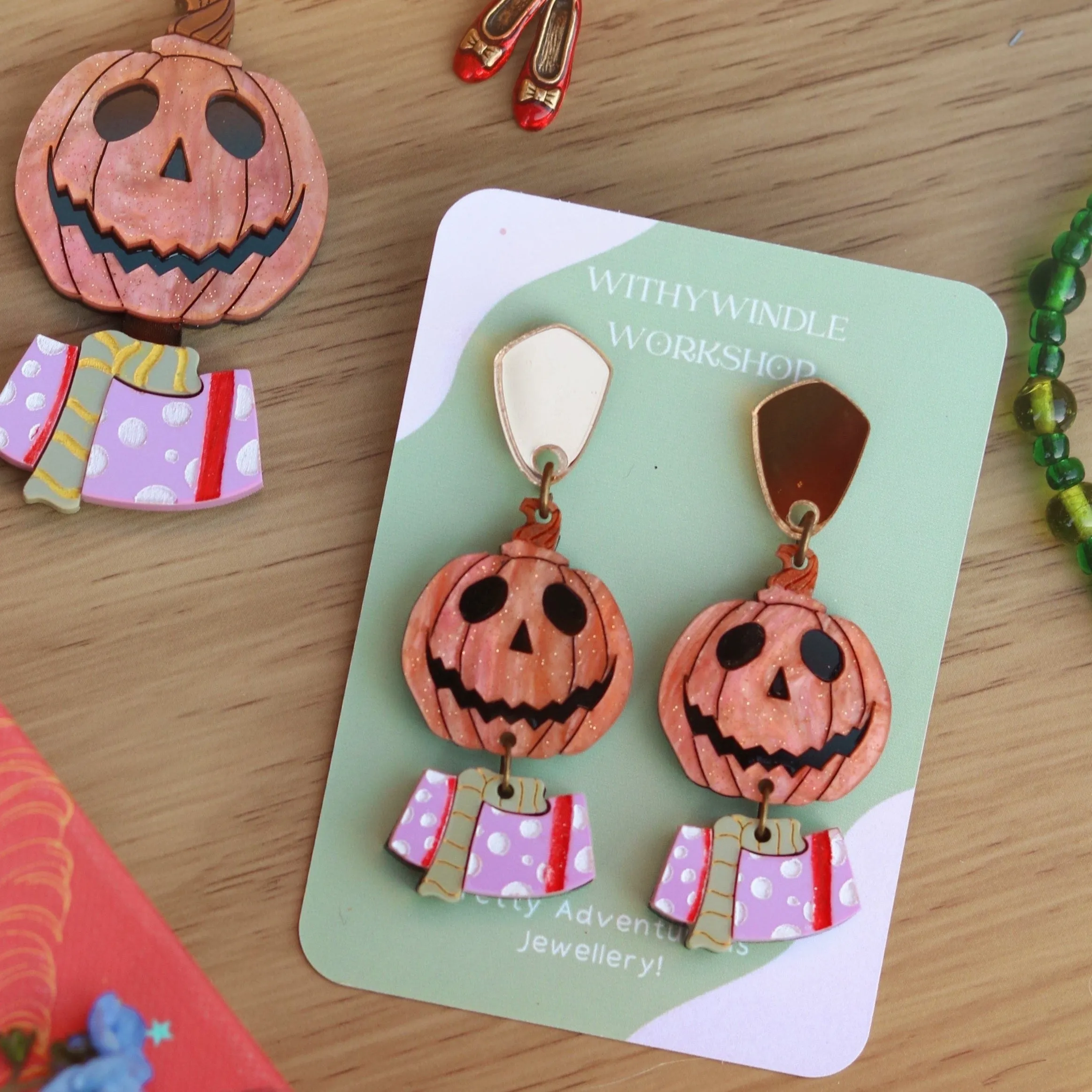 Return to Oz Jack Pumpkinhead Acrylic Earrings