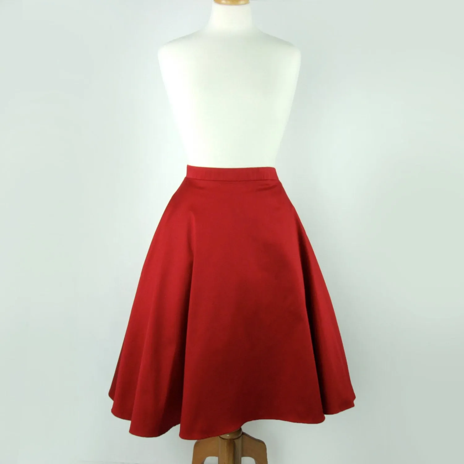 Rockabilly Red Full  Circle  Skirt #FS-R536