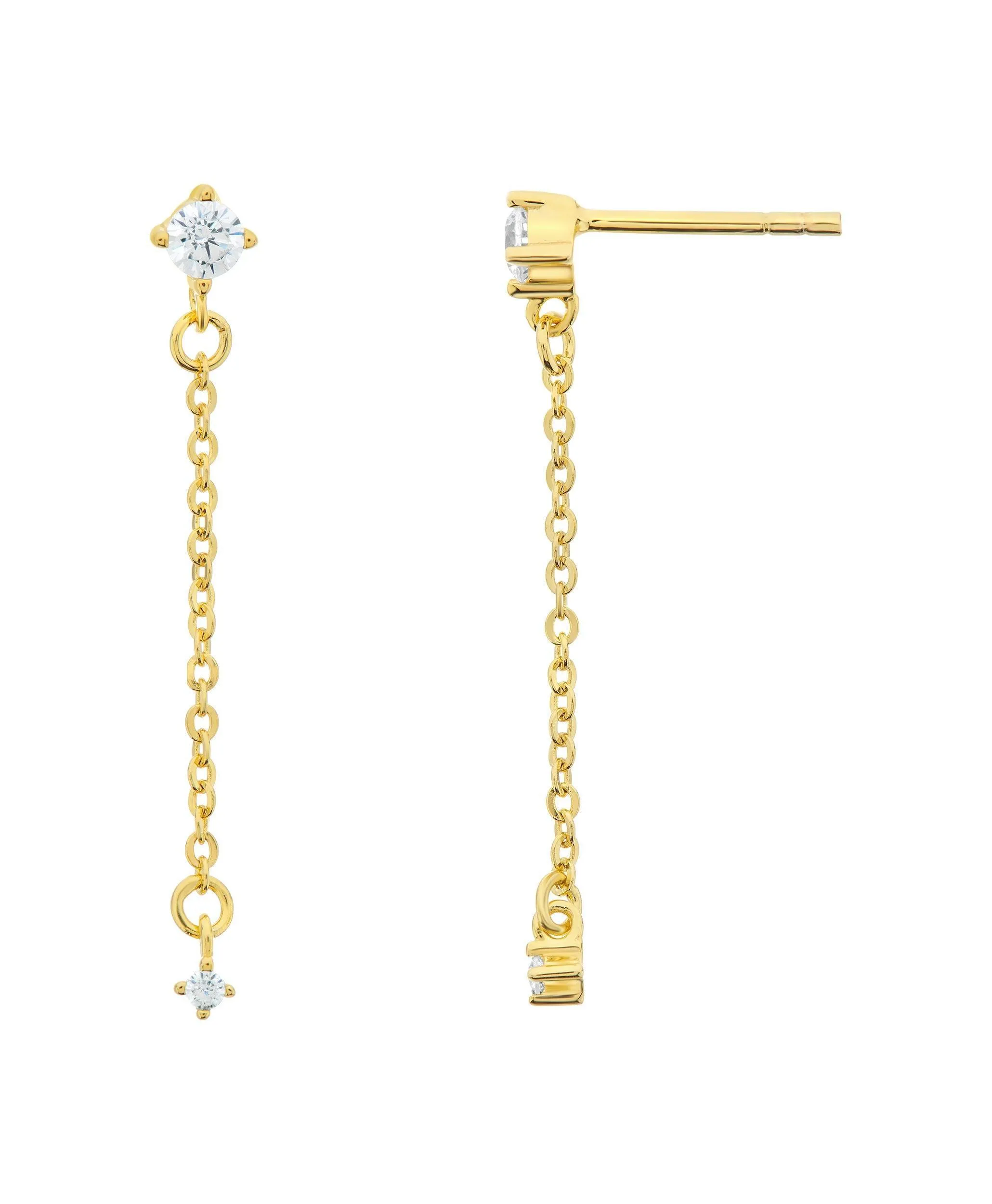 Rosa Earring White 18ct Gold Plated