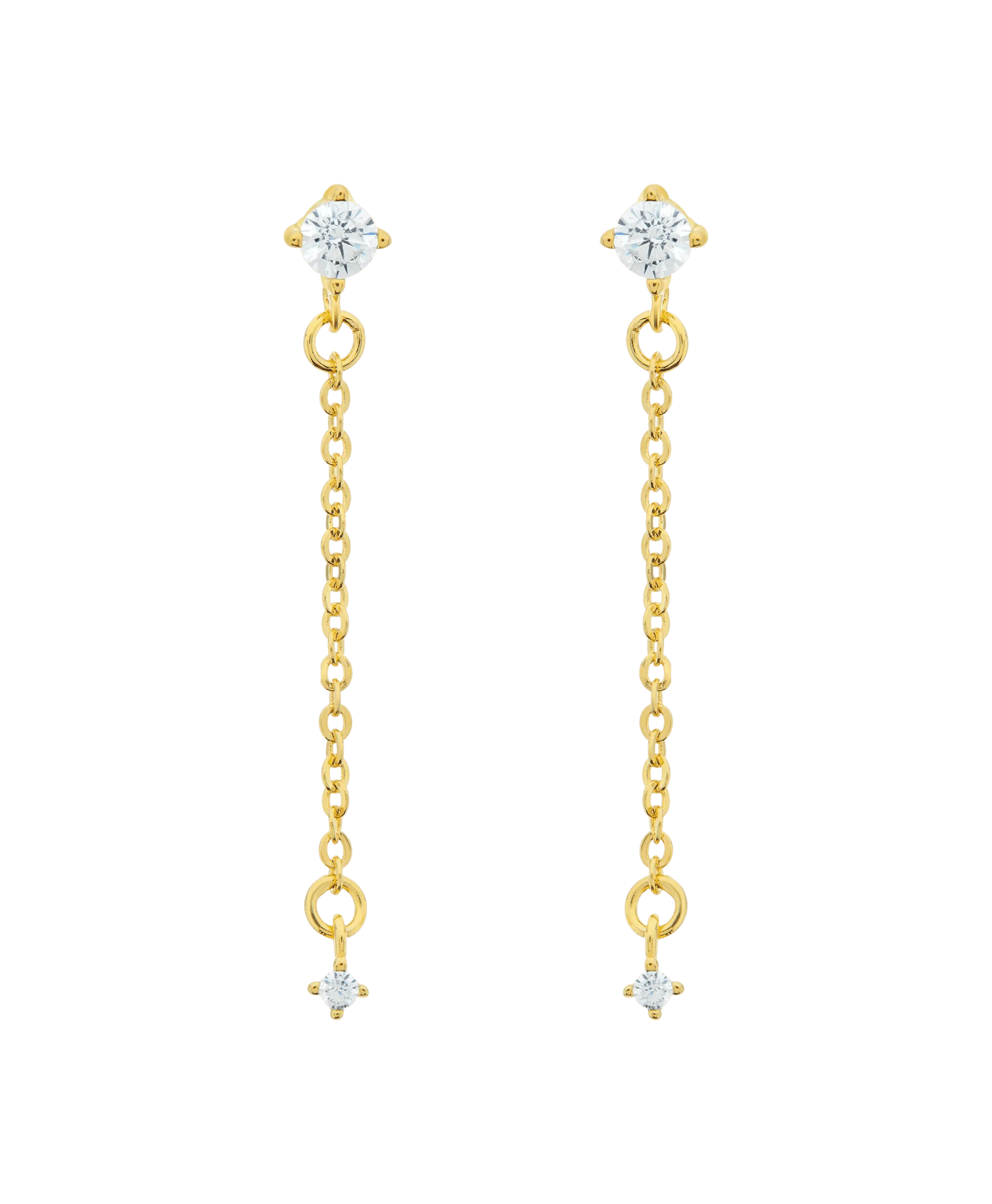 Rosa Earring White 18ct Gold Plated