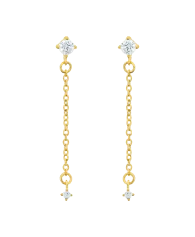 Rosa Earring White 18ct Gold Plated