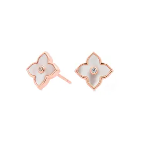 Rose Gold Casablanca Marguerite Studs