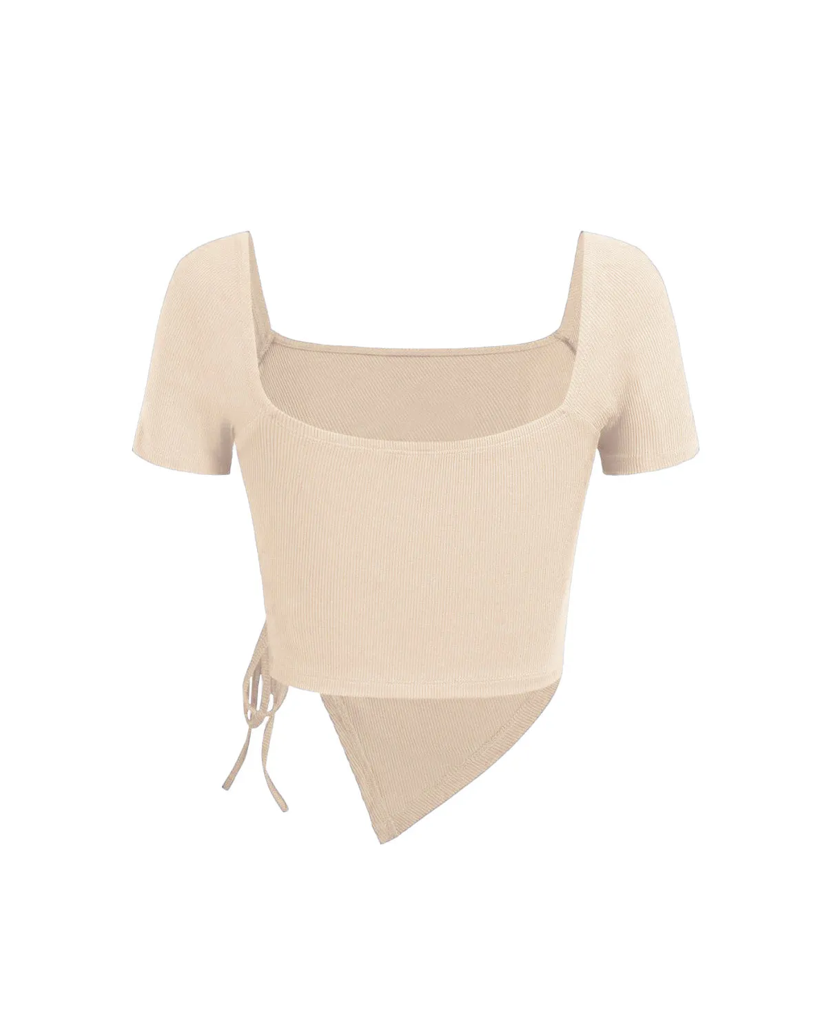 RUCHED HEM CROP TOP