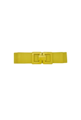 Shiny Buckle Stretch Belt - Chartreuse